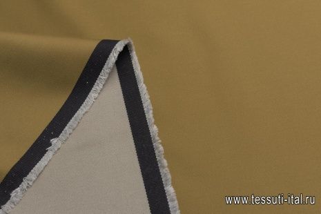 Хлопок для тренча с водоотталкивающим покрытием (о) горчичный - итальянские ткани Тессутидея арт. 01-6890