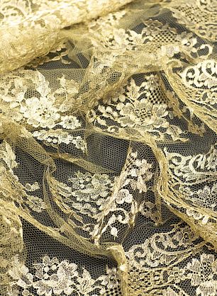 Кружевное полотно с люрексом (н) горчично-золотое - в интернет-магазине тканей Тессутидея арт. 03-6115