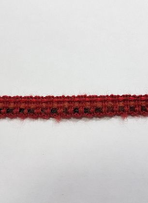 Тесьма шанель с пайетками красно-коричневая ш-1см - в интернет-магазине тканей Тессутидея арт. F-5187