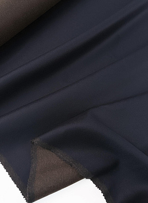 Пальтовая двухслойная (о) темно-коричневая/темно-синяя - в интернет-магазине тканей Тессутидея арт. 09-2206