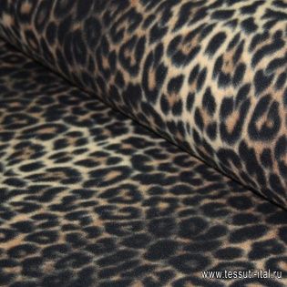 Флис double (н) леопардовый орнамент ш-180см - итальянские ткани Тессутидея арт. 13-1053