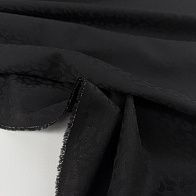 Плательная шерсть+полиамид (о) черная с жаккардовым рисунком - итальянские ткани Тессутидея арт. 17-1067