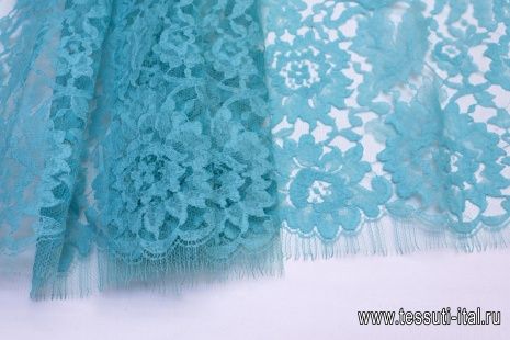 Кружевное полотно (о) голубое Solstiss - итальянские ткани Тессутидея арт. 03-5992