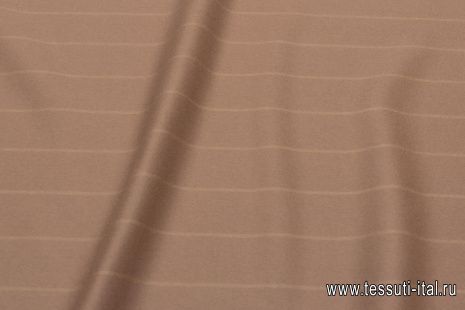 Пальтовая двухслойная (о) бежевая/коричневая - итальянские ткани Тессутидея арт. 09-1995