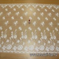 Кружевное полотно (о) белое Solstiss ш-95см - итальянские ткани Тессутидея арт. 03-1997