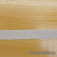 Тесьма трикотажная с люрексом (о) светло-серая ш-2см - итальянские ткани Тессутидея арт. F-6194