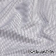 Сорочечная твил (н) бело-серая клетка - итальянские ткани Тессутидея арт. 01-6248