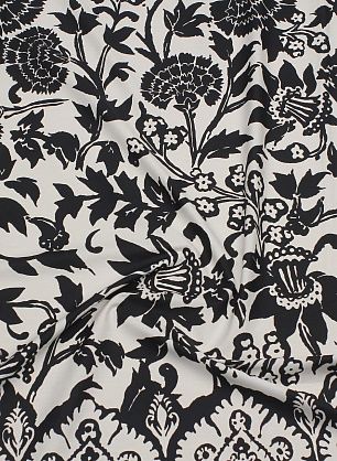 Хлопок (н) крупный черно-белый рисунок - в интернет-магазине тканей Тессутидея арт. 01-7831