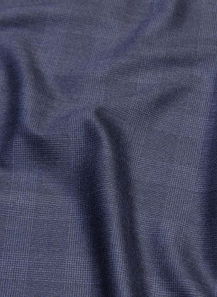 Костюмная (н) сине-серая клетка - в интернет-магазине тканей Тессутидея арт. 05-3813