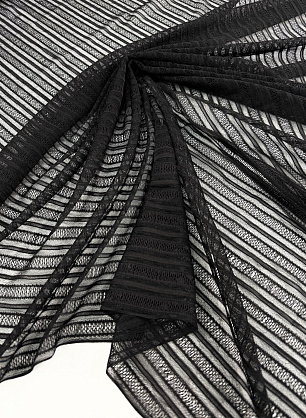 Кружевное полотно (о) черная полоска - в интернет-магазине тканей Тессутидея арт. 03-7561