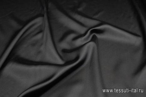 Шелк дюшес (о) темно-синий - итальянские ткани Тессутидея арт. 10-3301