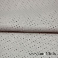 Искусственная кожа перфорированная (о) серо-розовая - итальянские ткани Тессутидея арт. 03-3660