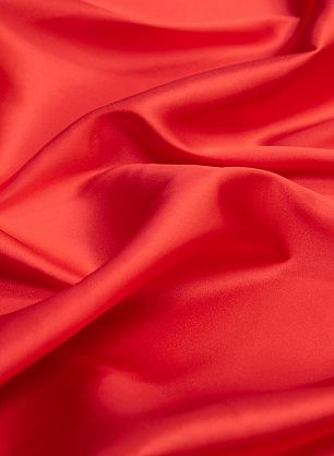 Шелк атлас стрейч (о) алый - в интернет-магазине тканей Тессутидея арт. 10-1210