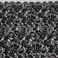 Кружево (о) черное ш-145см - итальянские ткани Тессутидея арт. 03-7170