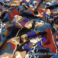 Плательная (н) цветочная абстракция - итальянские ткани Тессутидея арт. 01-4249