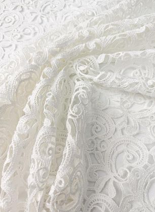 Кружевное полотно макраме (о) белое - в интернет-магазине тканей Тессутидея арт. 01-8058