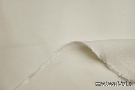 Костюмная шерсть+лен (о) молочная - итальянские ткани Тессутидея арт. 05-5002