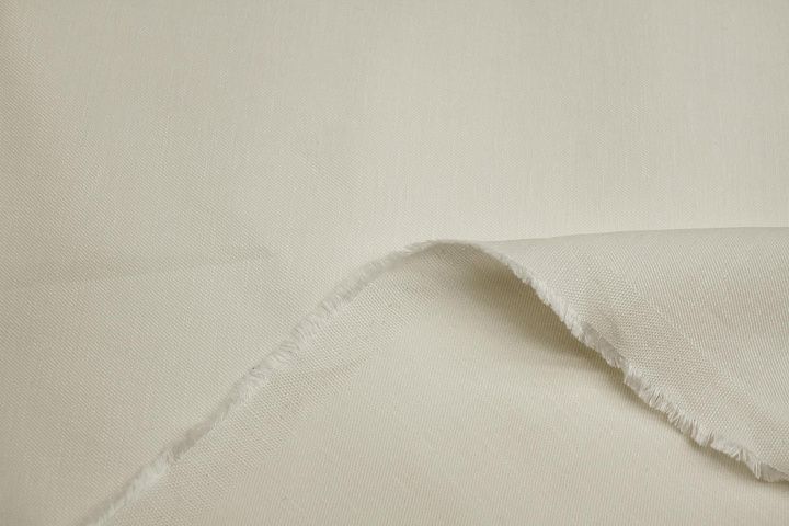 Костюмная шерсть+лен (о) молочная - итальянские ткани Тессутидея арт. 05-5002