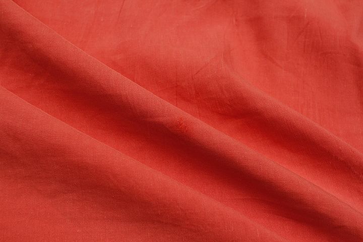 Лен+вискоза (о) коралловый - итальянские ткани Тессутидея арт. 16-1063