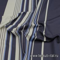 Маркизет (н) сине-белая полоска - итальянские ткани Тессутидея арт. 10-3357