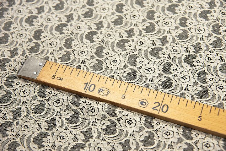 Кружевное полотно (о) топленое молоко - итальянские ткани Тессутидея арт. 01-5804