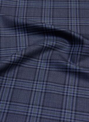 Костюмная (н) сине-зеленая клетка - в интернет-магазине тканей Тессутидея арт. 05-3846