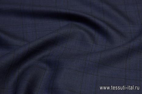 Костюмная (н) сине-черная клетка - итальянские ткани Тессутидея арт. 05-3797