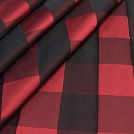 Тафта (н) красно-черная клетка - итальянские ткани Тессутидея арт. 03-6232