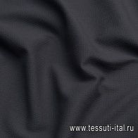 Хлопок стрейч фактурный (о) черный - итальянские ткани Тессутидея арт. 01-6894
