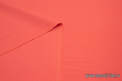 Плательная стрейч двухслойная (о) оранжевая - итальянские ткани Тессутидея арт. 17-0956