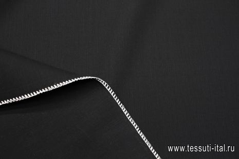 Плательная дабл (о) черная - итальянские ткани Тессутидея арт. 17-1048