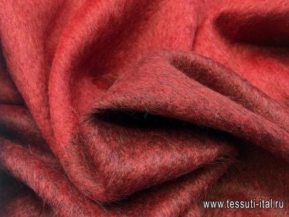 Пальтовая купон (1,95м) (н) крупная красно-бордовая клетка  - итальянские ткани Тессутидея арт. 09-1508