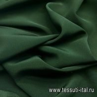 Крепдешин (о) темно-зеленый - итальянские ткани Тессутидея арт. 02-7647