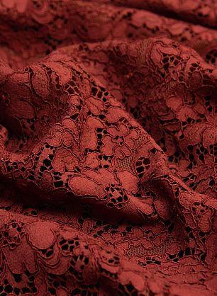 Кружевное полотно (о) красно-коричневое - в интернет-магазине тканей Тессутидея арт. 03-6261