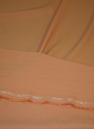 Плательная вискоза креп (о)  Leitmotiv светло-оранжевая - в интернет-магазине тканей Тессутидея арт. 04-0675