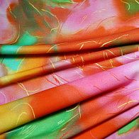 Трикотаж хлопок (н) крупный цветочный орнамент - итальянские ткани Тессутидея арт. 14-1440
