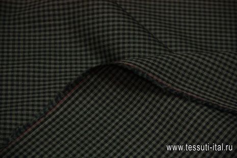 Костюмная (н) черно-серо-зеленая клетка ш-150см - итальянские ткани Тессутидея арт. 05-2293