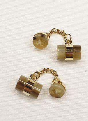 Запонка бежево-золотая - в интернет-магазине тканей Тессутидея арт. F-6585