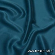 Шелк атлас стрейч (о) темная морская волна - итальянские ткани Тессутидея арт. 10-1938