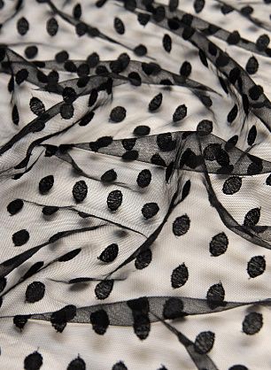 Плательная сетка (о) черный горох на черном - в интернет-магазине тканей Тессутидея арт. 03-6418