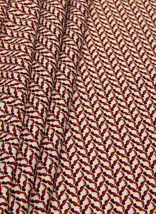 Хлопок стрейч (н) какаду на белом - в интернет-магазине тканей Тессутидея арт. 01-5383