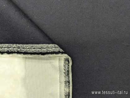 Костюмная с водоотталкивающим покрытием и утеплителем Thindown (о) темно-синяя - итальянские ткани Тессутидея арт. 05-4422