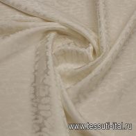 Плательная кади (о) белый принт на белом - итальянские ткани Тессутидея арт. 03-6961