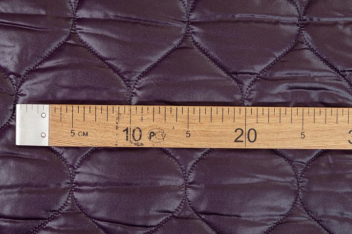 Плащевая стежка с водоотталкивающим покрытием 470 г/м (о) баклажановая - итальянские ткани Тессутидея арт. 11-0522