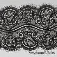 Кружево (о) черное ш-12,5см - итальянские ткани Тессутидея арт. 03-7156