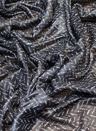 Бархат с люрексом (н) черно-белый орнамент в стиле Chanel - в интернет-магазине тканей Тессутидея арт. 03-6054