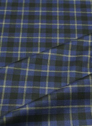 Костюмная (н) сине-серо-черная клетка - в интернет-магазине тканей Тессутидея арт. 05-4594