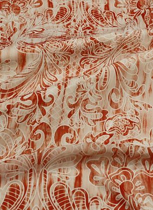 Крепдешин стрейч (н) красно-белый рисунок - в интернет-магазине тканей Тессутидея арт. 10-4365