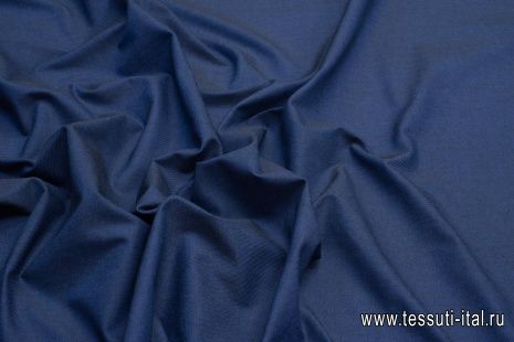 Костюмная дабл стрейч (о) синяя - итальянские ткани Тессутидея арт. 01-5541