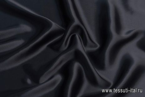 Шелк атлас (о) черный  - итальянские ткани Тессутидея арт. 10-2636